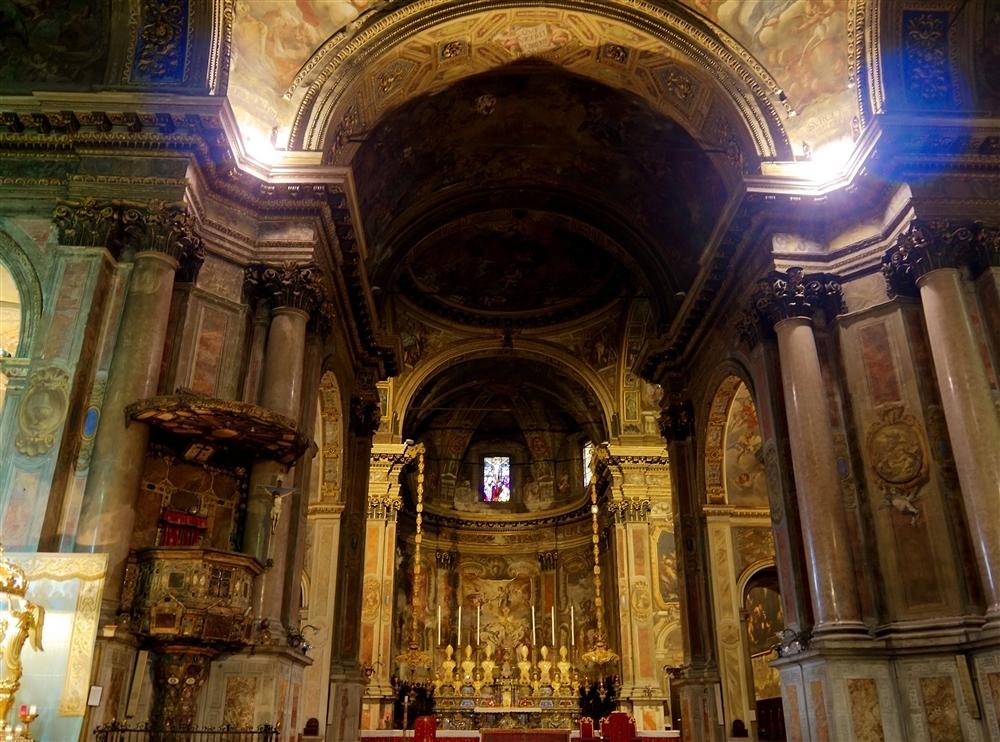 Milan (Italy) - Interiors of Sant Alessandro in Zebedia